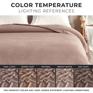 100% Cotton Small Waffle Weave Blanket - Hazel Collection Great Bay Home