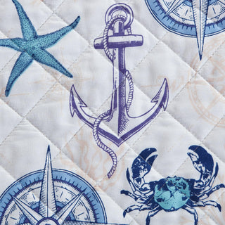 Nautical Anchor Quilt Set - Azure Collection Great Bay Home