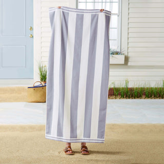 4 Pack Striped Cabana Oversized Beach Towel - Edgartown Great Bay Home