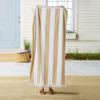 4 Pack Striped Cabana Oversized Beach Towel - Edgartown Great Bay Home
