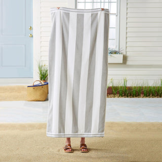 4 Pack Striped Cabana Oversized Beach Towel - Edgartown Great Bay Home