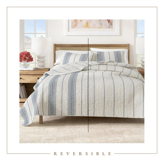 3-Piece Stripe Quilt - Wesley Collection Great Bay Home