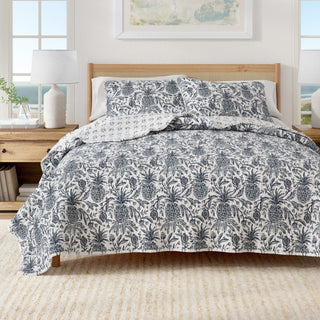 Coastal Printed Cotton Quilt Set - Bernice Collection Great Bay Home