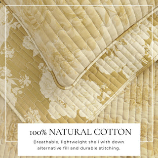 Floral Printed Cotton Quilt Set - Corin Collection Great Bay Home