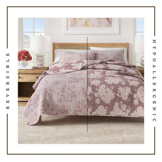 Floral Printed Cotton Quilt Set - Corin Collection Great Bay Home