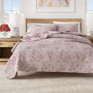 Floral Printed Cotton Quilt Set - Corin Collection Great Bay Home