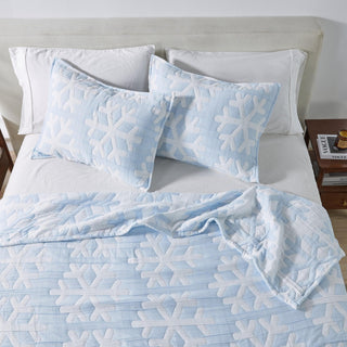 Matelassé Snowflake Quilt Set - Nino Collection Great Bay Home