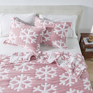 Matelassé Snowflake Quilt Set - Nino Collection Great Bay Home