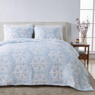 Matelassé Snowflake Quilt Set - Nino Collection Great Bay Home