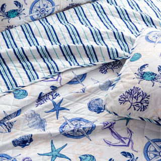 Nautical Anchor Quilt Set - Azure Collection Great Bay Home