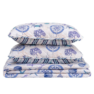 Nautical Anchor Quilt Set - Azure Collection Great Bay Home