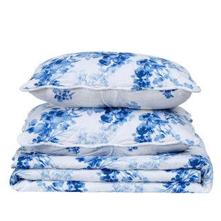 Watercolor Leaves 3 Piece Quilt Set - Jacqueline Collection Great Bay Home