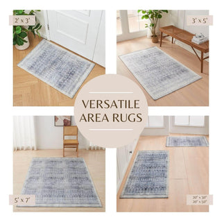 Distressed Moroccan Machine Washable Accent Area Rug 5' x 7' - Neve Collection