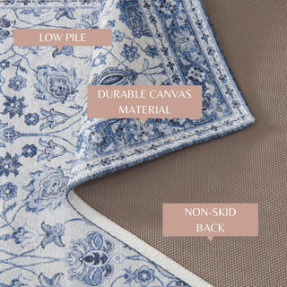 Floral Machine Washable Accent Area Rug 5' x 7' - Matra Collection