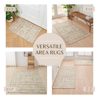 Medallion Machine Washable Accent Area Rug 5' x 7' - Nava Collection