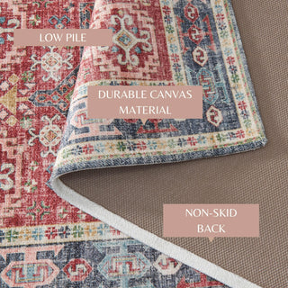 Medallion Machine Washable Accent Area Rug 5' x 7' - Nava Collection