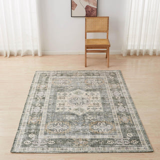 Medallion Machine Washable Accent Area Rug 5' x 7' - Nava Collection