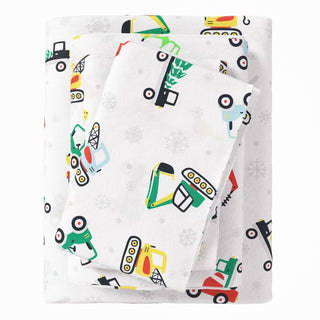 4-Piece Turkish Cotton Christmas Flannel Sheet - Whittaker Collection Great Bay Home