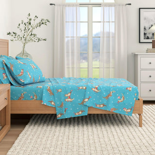 4-Piece Turkish Cotton Christmas Flannel Sheet - Whittaker Collection Great Bay Home