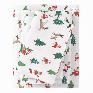 4-Piece Turkish Cotton Christmas Flannel Sheet - Whittaker Collection Great Bay Home