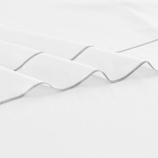 600 Thread Count Framed Sateen Embroidered Cotton Sheet Set