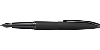 ATX® Brushed Black Stainless Steel Medium Nib Fountain Pen - By Baano