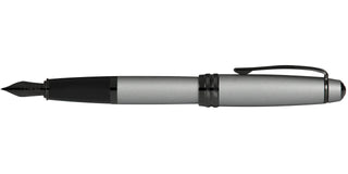Bailey™ Matte Gray Lacquer Stainless Steel Fine Nib Fountain Pen - By Baano
