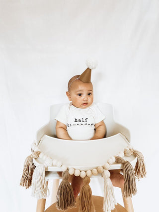 Half Birthday Organic Cotton Baby Bodysuit Short Sleeve Tenth & Pine