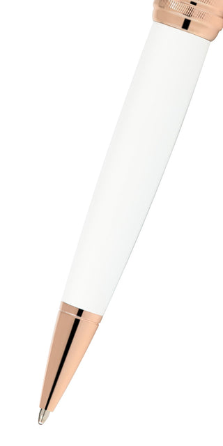 Bailey™ Pearlescent White Lacquer Ballpoint Pen - By Baano
