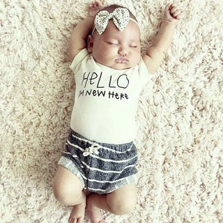 Hello I'm New Here Organic Baby Bodysuit - By Baano