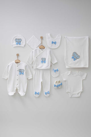 Henry Baby Blue Newborn Coming Home Set (10 pcs) - By Baano