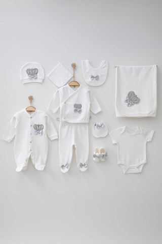 Henry Gray Newborn Coming Home Set (10 pcs) - By Baano
