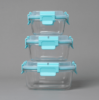 High Top Lid Square Containers