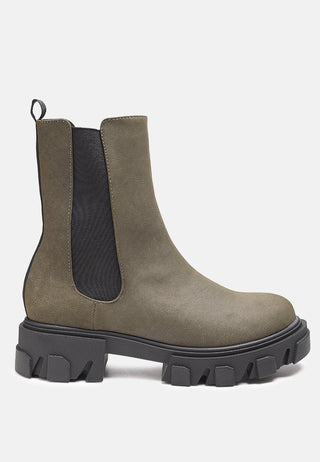 High Ankle Chunky Chelsea Boots