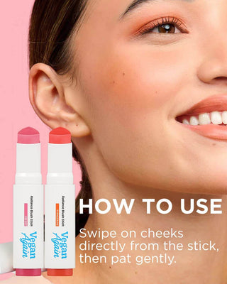 Vegan Again Radiance Best Blush Stick Makeup - By Baano