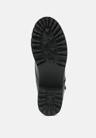 Hudson Studded Combat Ankle Boots