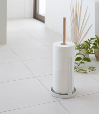 Toilet Paper Stocker - Steel + Wood - By Baano