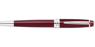 Bailey™ Red Lacquer Stainless Steel Medium Nib Fountain Pen - By Baano