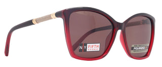 Andalusia, (Polarized) Women Sunglasses, 1.1mm Polarized L. Grey Lenses, 100% UVA-B Protection (Two tone Red) (Rose Gold) NY Fifth Avenue