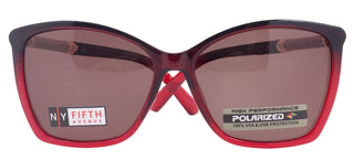 Andalusia, (Polarized) Women Sunglasses, 1.1mm Polarized L. Grey Lenses, 100% UVA-B Protection (Two tone Red) (Rose Gold) NY Fifth Avenue