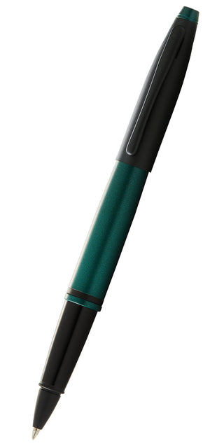 Calais™ Matte Green and Black Lacquer Rollerball Pen - By Baano