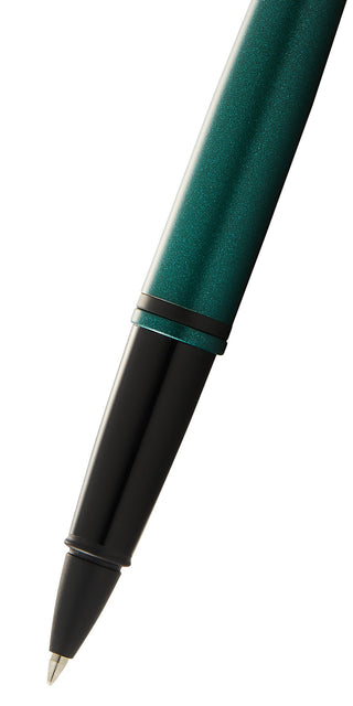 Calais™ Matte Green and Black Lacquer Rollerball Pen - By Baano