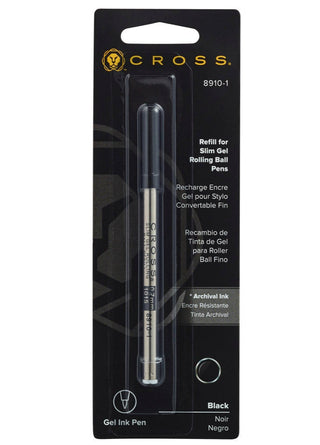 Slim Gel Rollerball Pen Refill - Black - Single Pack - By Baano