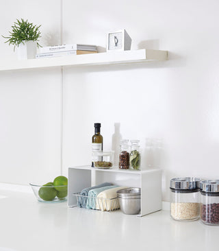 Stackable Countertop Shelf - Two Sizes - Steel - By Baano