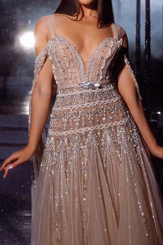 Jasmin Bead-Embellished Tulle Midi Dress - By Baano