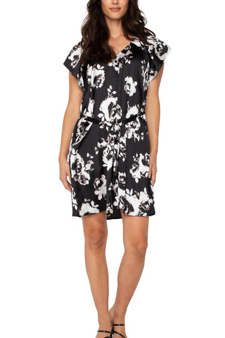 Jessica Flutter Sleeve Woven Dress