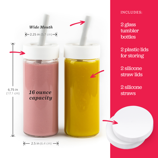 Juice & Smoothie Glass Tumbler Set