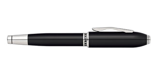Peerless™ Obsidian Black Lacquer with Platinum Plated Appointments Selectip® Rollerball Pen - By Baano