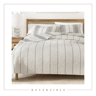 3-Piece Stripe Quilt - Wesley Collection Great Bay Home