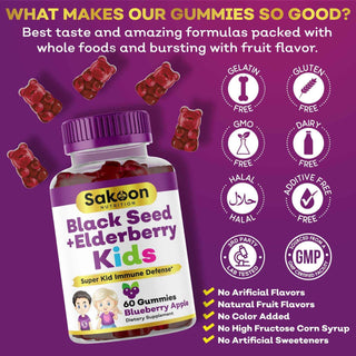 Kids Black Seed + Elderberry Gummies